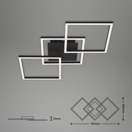 Brilo - LED Zatemnitveni nadgradni lestenec FRAME LED/30W/230V