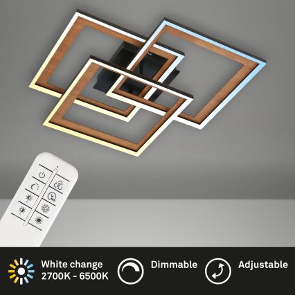 Brilo - LED Zatemnitveni nadgradni lestenec FRAME LED/45W/230V 2700-6500K + Daljinski upravljalnik