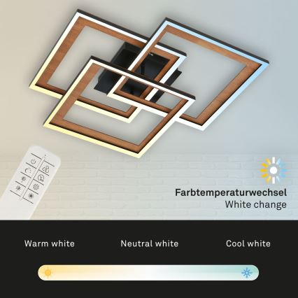 Brilo - LED Zatemnitveni nadgradni lestenec FRAME LED/45W/230V 2700-6500K + Daljinski upravljalnik
