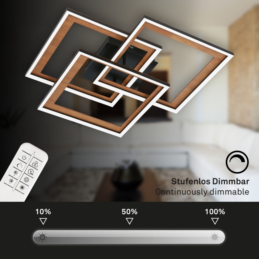 Brilo - LED Zatemnitveni nadgradni lestenec FRAME LED/45W/230V 2700-6500K + Daljinski upravljalnik