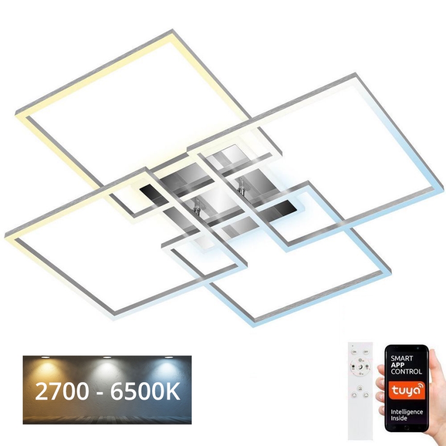 Brilo - LED Zatemnitveni nadgradni lestenec FRAME LED/50W/230V 2700-6500K Wi-Fi Tuya + Daljinski upravljalnik