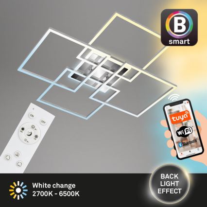 Brilo - LED Zatemnitveni nadgradni lestenec FRAME LED/50W/230V 2700-6500K Wi-Fi Tuya + Daljinski upravljalnik