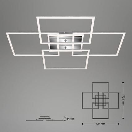 Brilo - LED Zatemnitveni nadgradni lestenec FRAME LED/50W/230V 2700-6500K Wi-Fi Tuya + Daljinski upravljalnik