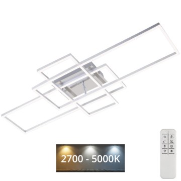 Brilo - LED Zatemnitveni nadgradni lestenec FRAME LED/51W/230V 2700-5000K mat krom + Daljinski upravljalnik