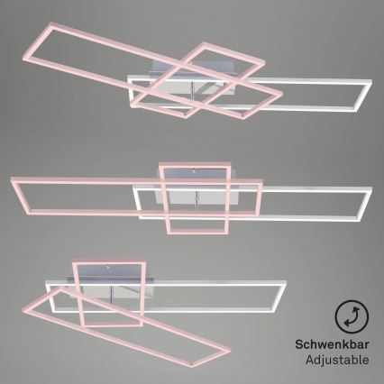 Brilo - LED Zatemnitveni nadgradni lestenec FRAME LED/51W/230V 2700-5000K mat krom + Daljinski upravljalnik