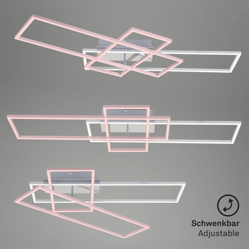 Brilo - LED Zatemnitveni nadgradni lestenec FRAME LED/51W/230V 2700-5000K mat krom + Daljinski upravljalnik