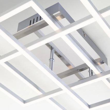 Brilo - LED Zatemnitveni nadgradni lestenec FRAME LED/51W/230V 2700-5000K mat krom + Daljinski upravljalnik