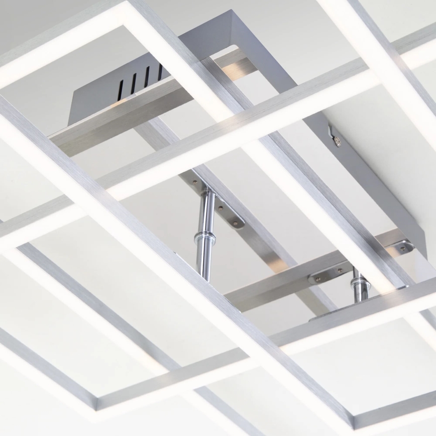 Brilo - LED Zatemnitveni nadgradni lestenec FRAME LED/51W/230V 2700-5000K mat krom + Daljinski upravljalnik