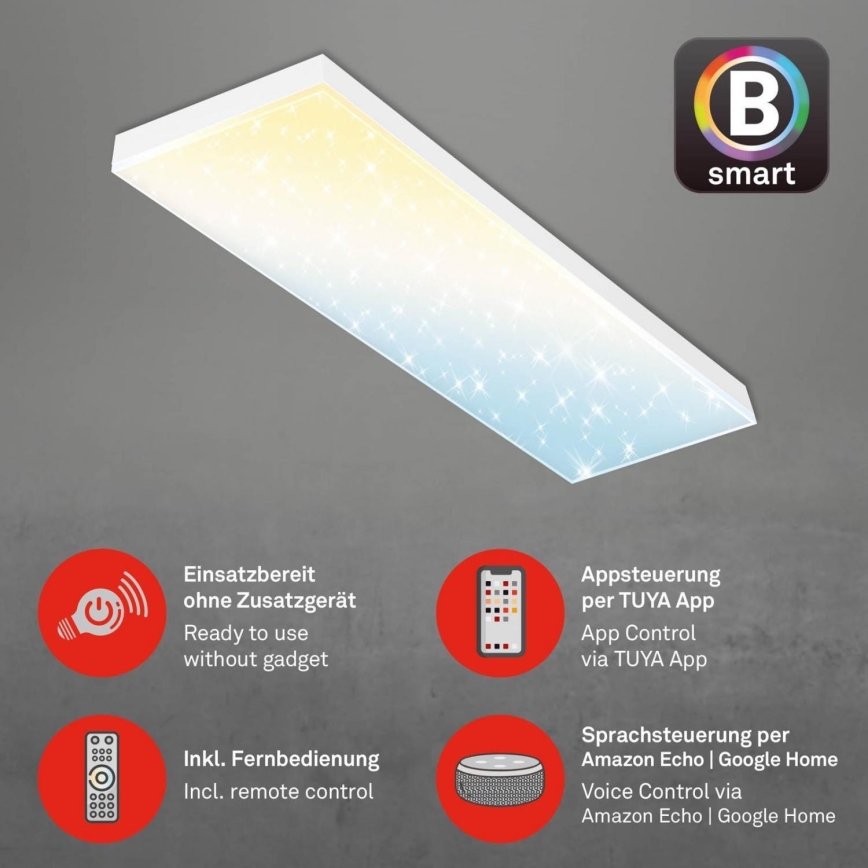 Brilo - LED Zatemnitveni nadgradni panel FRAMELESS LED/28W/230V 3000-6500K Wi-Fi Tuya + Daljinski upravljalnik