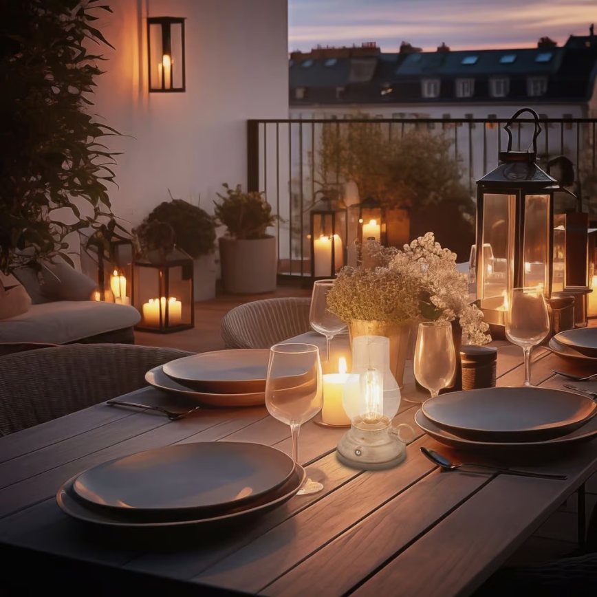 Brilo - LED zatemnjevalna zunanja polnilna namizna svetilka KANEA LED/1,5W/5V IP44 1200 mAh bež