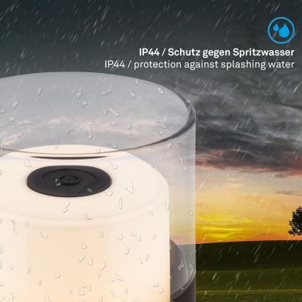 Brilo - LED zatemnjiva zunanja polnilna namizna svetilka LILET LED/2W/5V IP44