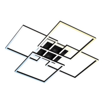 Brilo - LED zatemnljiva stropna svetilka FRAME LED/50W/230V 2700-6500K 72,4x72,4cm črna Wi-Fi Tuya + daljinski upravljalnik