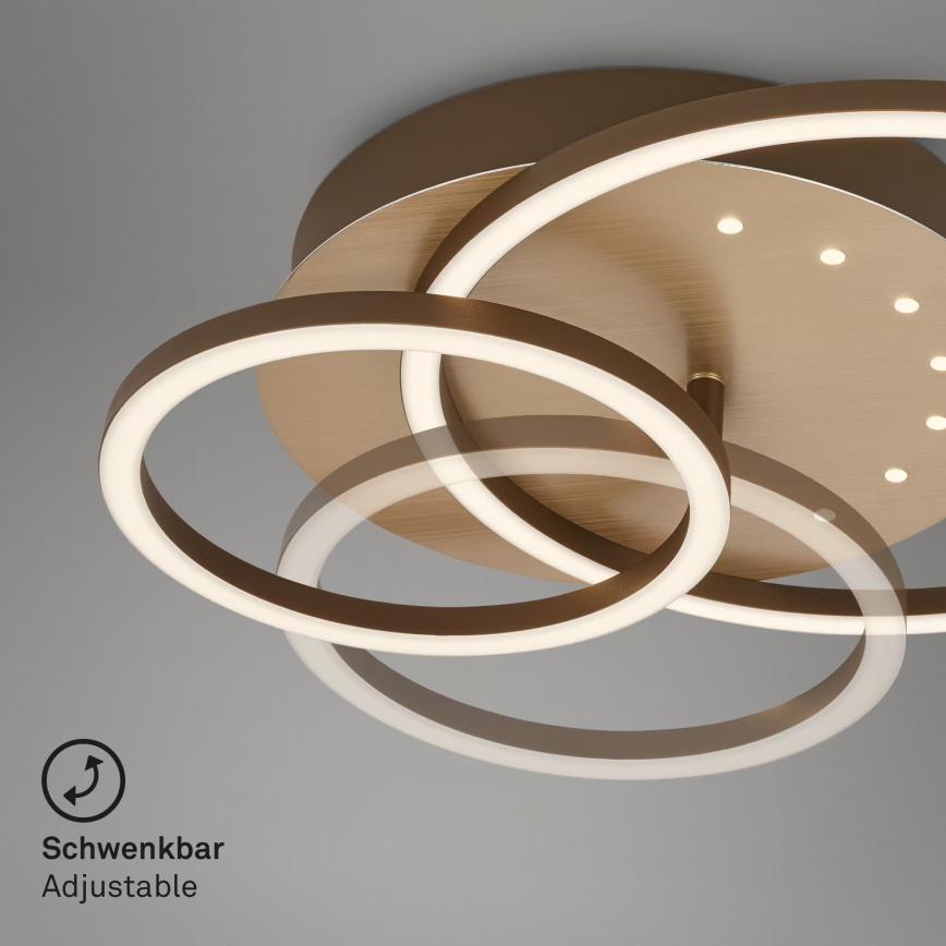 Brilo - LED zatemnljivo stropno svetilo LED/26W/230V 3000K rjava