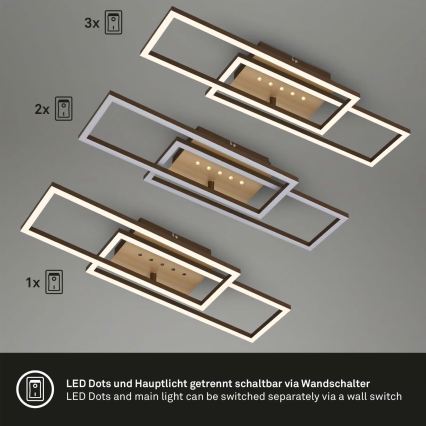 Brilo - LED zatemnljivo stropno svetilo LED/30W/230V 3000K rjavo