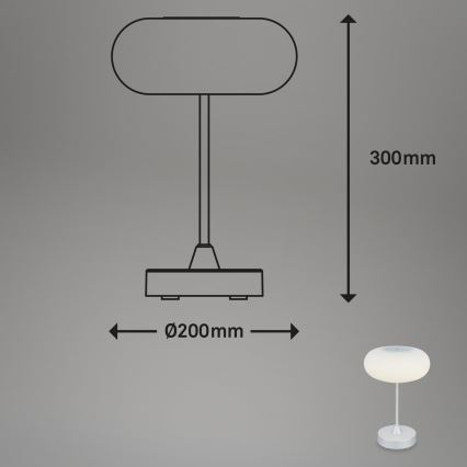 Brilo - LED zatemnjevalna zunanja polnilna namizna svetilka OLANA LED/3W/5V 3300K IP44