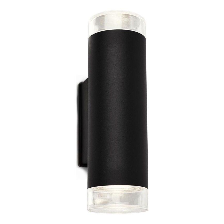 Brilo - LED Zunanja stenska svetilka 2xGU10/4,7W/230V IP44 4000K črna