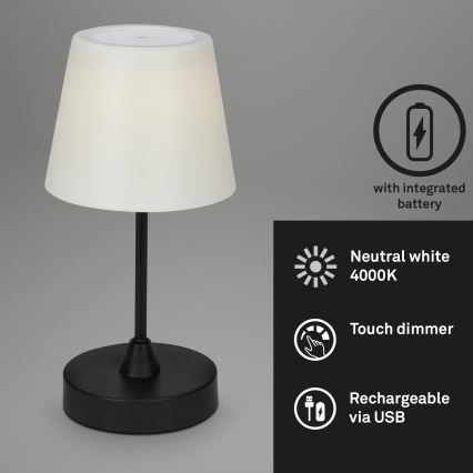 Brilo - LED Zunanja zatemnitvena polnilna svetilka LED/3W/5V IP44 2000 mAh