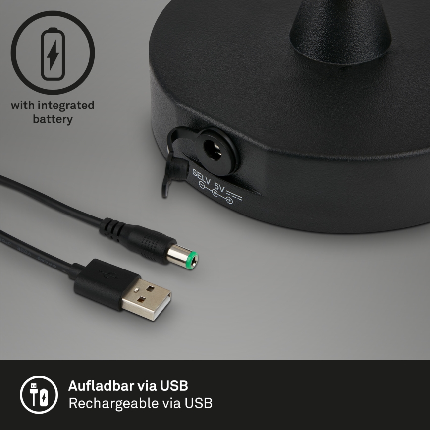 Brilo - LED Zunanja zatemnitvena polnilna svetilka LED/3W/5V IP44 2000 mAh