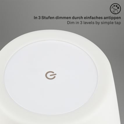 Brilo - LED Zunanja zatemnitvena polnilna svetilka LED/3W/5V IP44 2000 mAh