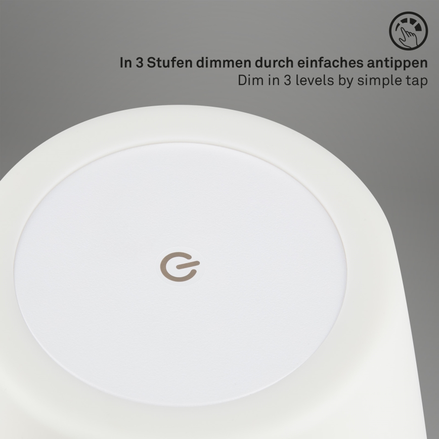Brilo - LED Zunanja zatemnitvena polnilna svetilka LED/3W/5V IP44 2000 mAh