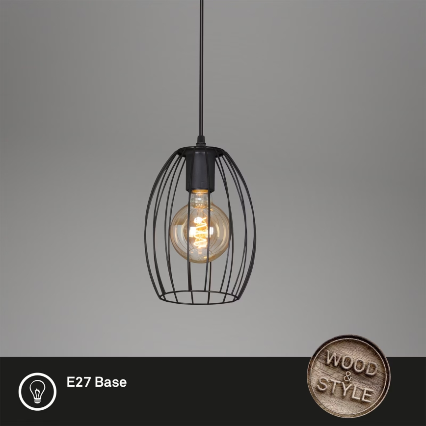 Brilo - Lestenec na jekleni vrvici WAKTU 1xE27/60W/230V
