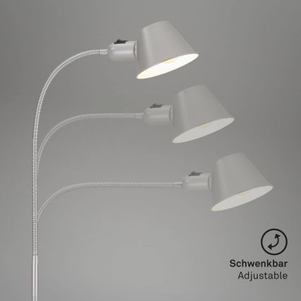 Brilo - Namizna svetilka 1xE27/10W/230V matiran krom