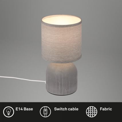 Brilo - Namizna svetilka INO 1xE14/10W/230V siva