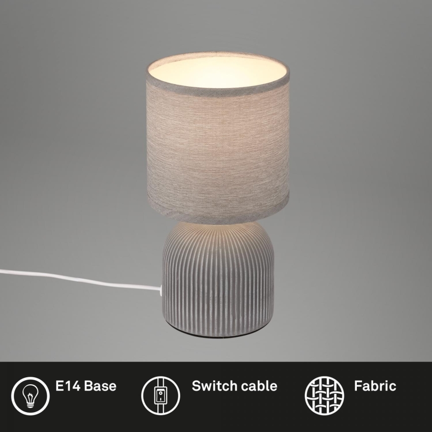 Brilo - Namizna svetilka INO 1xE14/10W/230V siva