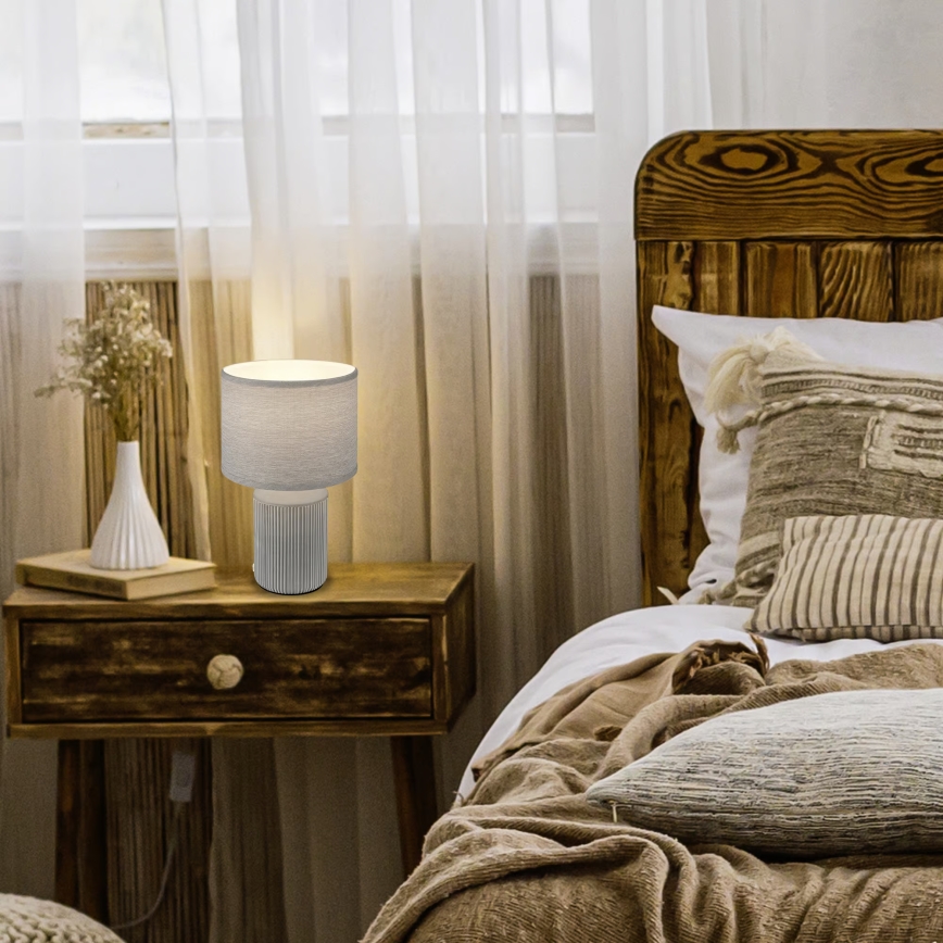 Brilo - Namizna svetilka INO 1xE14/10W/230V siva