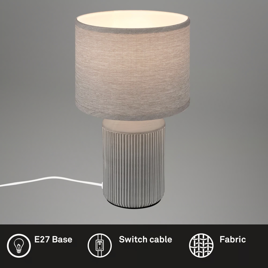 Brilo - Namizna svetilka INO 1xE14/10W/230V siva