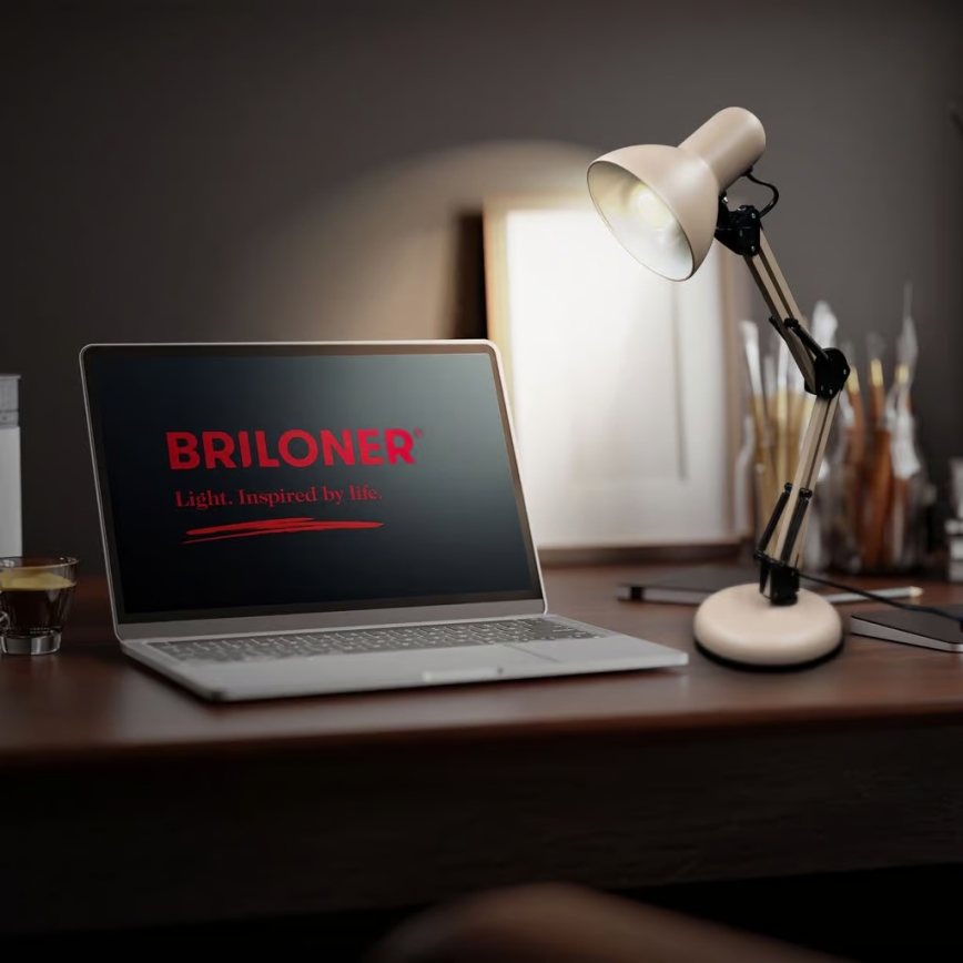 Brilo - Namizna svetilka PIXA 1xE14/25W/230V bež