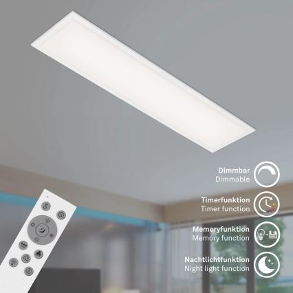 Brilo - RGBW Stropna svetilka z možnostjo zatemnitve SLIM LED/24W/230V 3000-6500K 100x25 cm + Daljinski upravljalnik