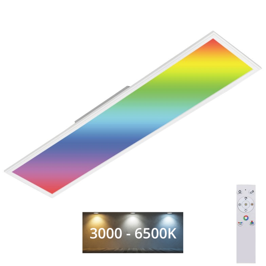 Brilo - RGBW Stropna svetilka z možnostjo zatemnitve SLIM LED/40W/230V 3000-6500K + Daljinski upravljalnik