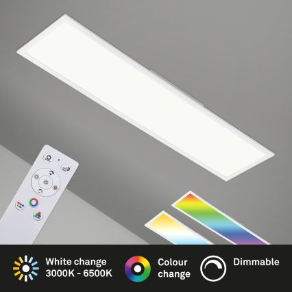 Brilo - RGBW Stropna svetilka z možnostjo zatemnitve SLIM LED/40W/230V 3000-6500K + Daljinski upravljalnik