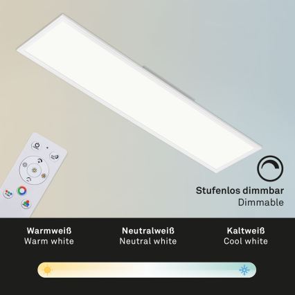 Brilo - RGBW Stropna svetilka z možnostjo zatemnitve SLIM LED/40W/230V 3000-6500K + Daljinski upravljalnik