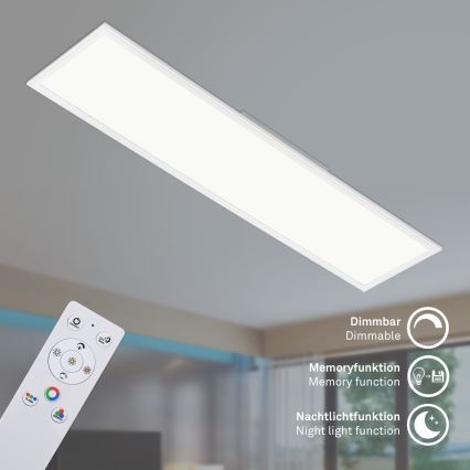 Brilo - RGBW Stropna svetilka z možnostjo zatemnitve SLIM LED/40W/230V 3000-6500K + Daljinski upravljalnik