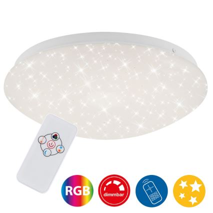 Brilo - RGBW Zatemnitvena stropna svetilka STARRY SKY LED/10W/230V + Daljinski upravljalnik