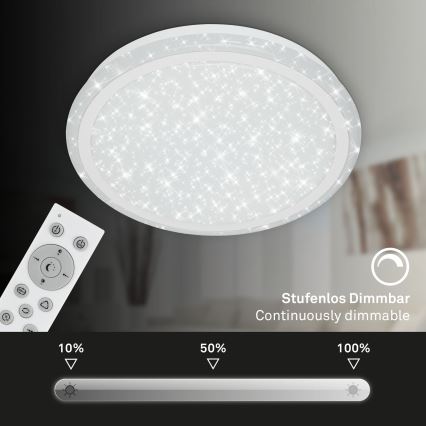 Brilo - RGBW Zatemnitvena stropna svetilka STARRY SKY LED/24W/230V + Daljinski upravljalnik