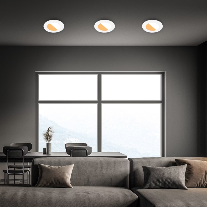 Brilo - SET 3x LED Kopalniška vgradna svetilka LED/4W/230V IP44 3000/4000K bela