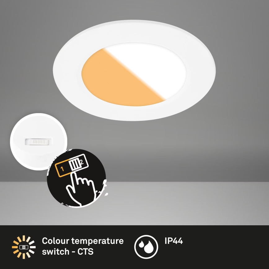 Brilo - SET 3x LED Kopalniška vgradna svetilka LED/4W/230V IP44 3000/4000K bela