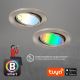 Brilo - SET 3x LED RGBW Zatemnitvena kopalniška svetilka 1xGU10/4,9W/230V 2700-6500K Wi-Fi Tuya IP23 + Daljinski upravljalnik