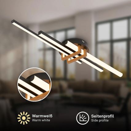 Brilo - stropna LED svetilka TINKA LED/21W/230V 3000K črna
