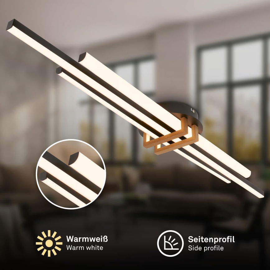 Brilo - stropna LED svetilka TINKA LED/30W/230V 3000K črna