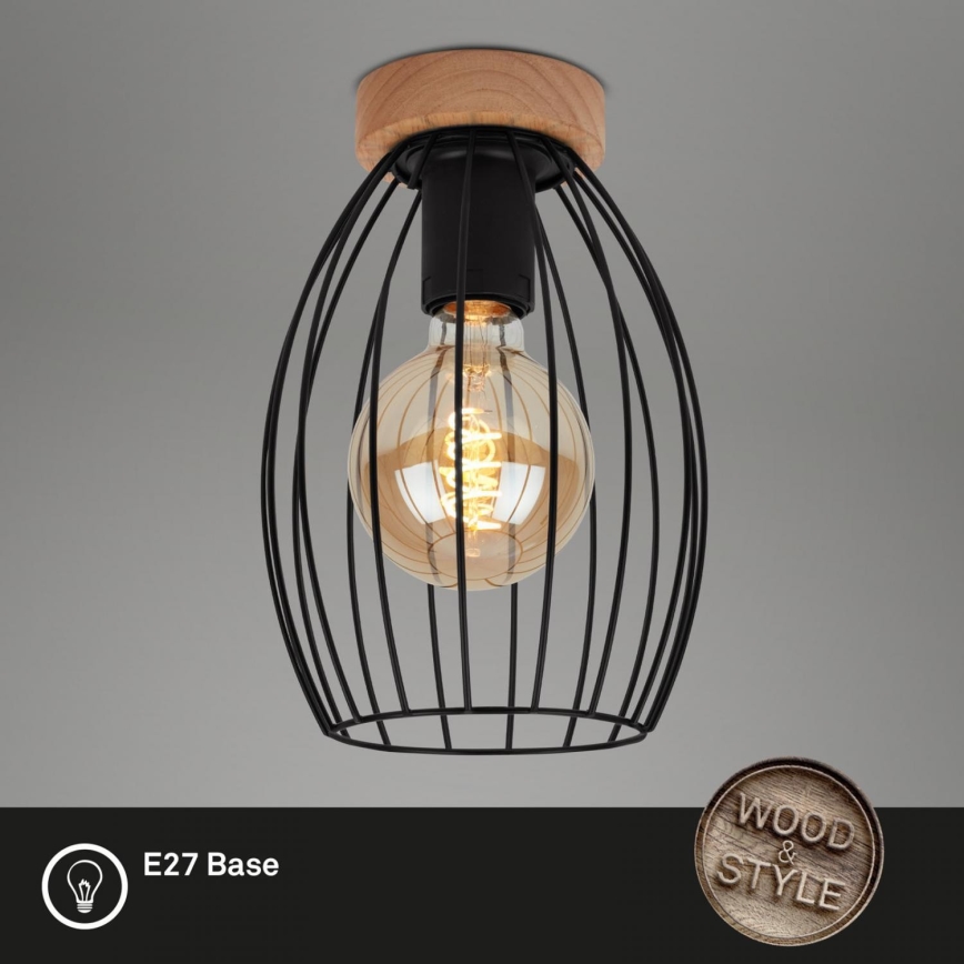 Brilo - Stropna svetilka WAKTU 1xE27/60W/230V kavčukovec