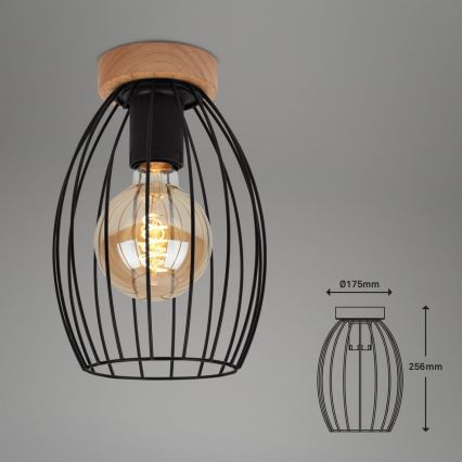 Brilo - Stropna svetilka WAKTU 1xE27/60W/230V kavčukovec