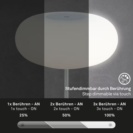Brilo - zatemnjevalna zunanja polnilna LED namizna svetilka OLANA LED/3W/5V IP44