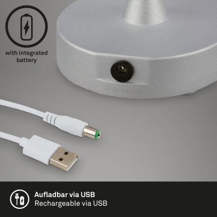 Brilo - zatemnjevalna zunanja polnilna LED namizna svetilka OLANA LED/3W/5V IP44