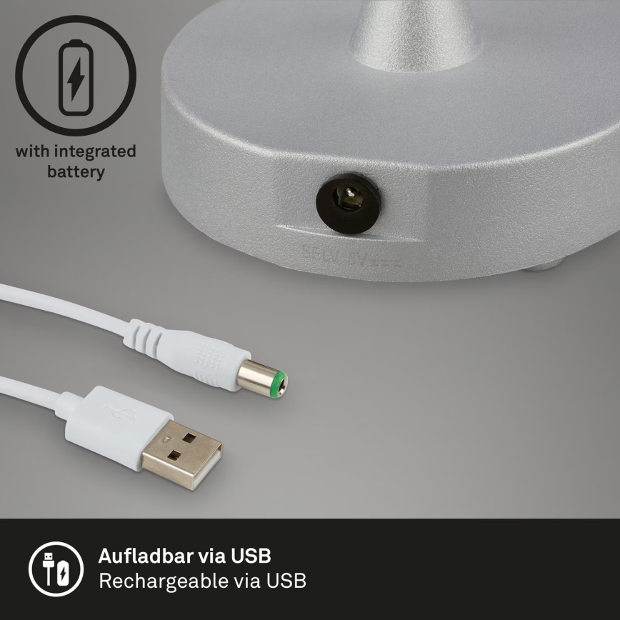 Brilo - zatemnjevalna zunanja polnilna LED namizna svetilka OLANA LED/3W/5V IP44