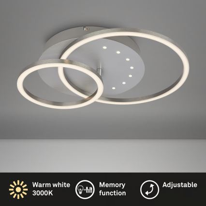 Brilo - Zatemnljiva LED stropna svetilka LED/26W/230V 3000K matni krom