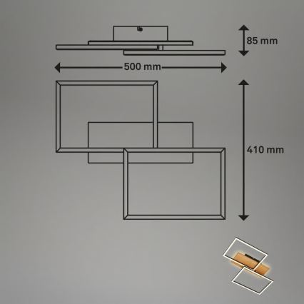 Brilo - zatemnljivo LED stropno svetilo CORNICE LED/30W/230V 3000K